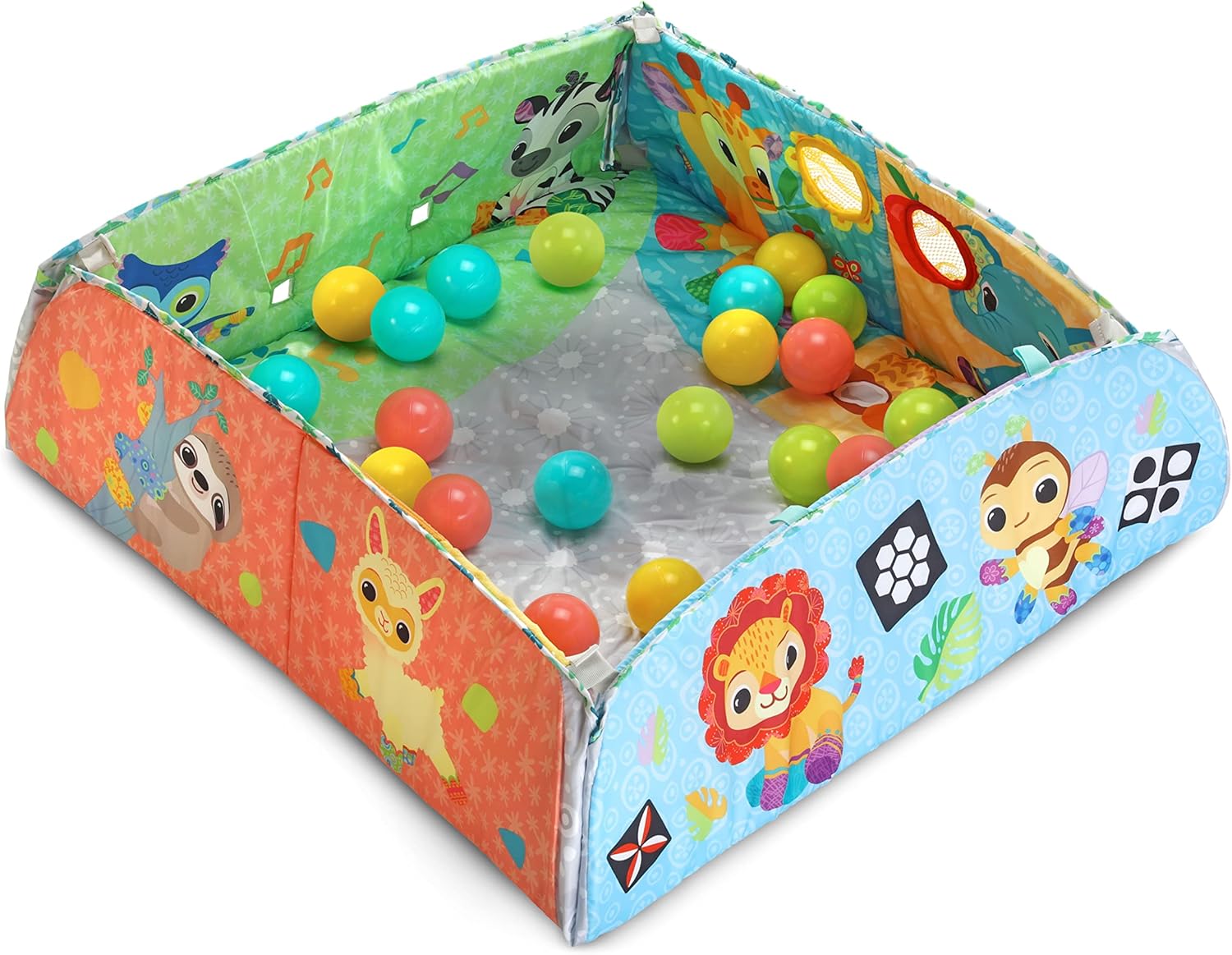 Joie Snacker 2-in-1 Highchair with colourful balls and animal designs