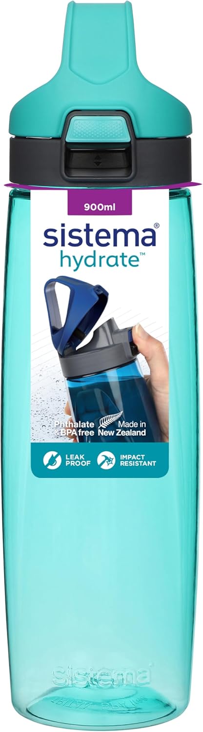 Sistema Hydrate turquoise water bottle 900ml leak proof