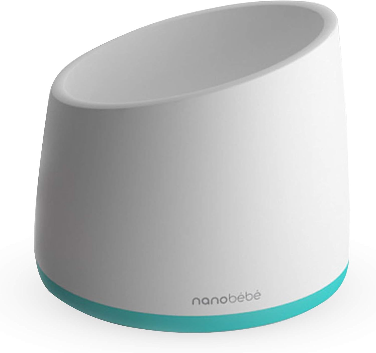 Nanobebe Smart Warming Bowl white and turquoise baby feeding bowl