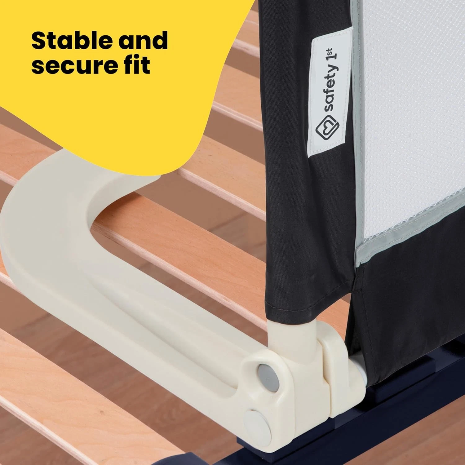 Safety 1st Adjustable Portable Bed Rail grey with black fabric attachment