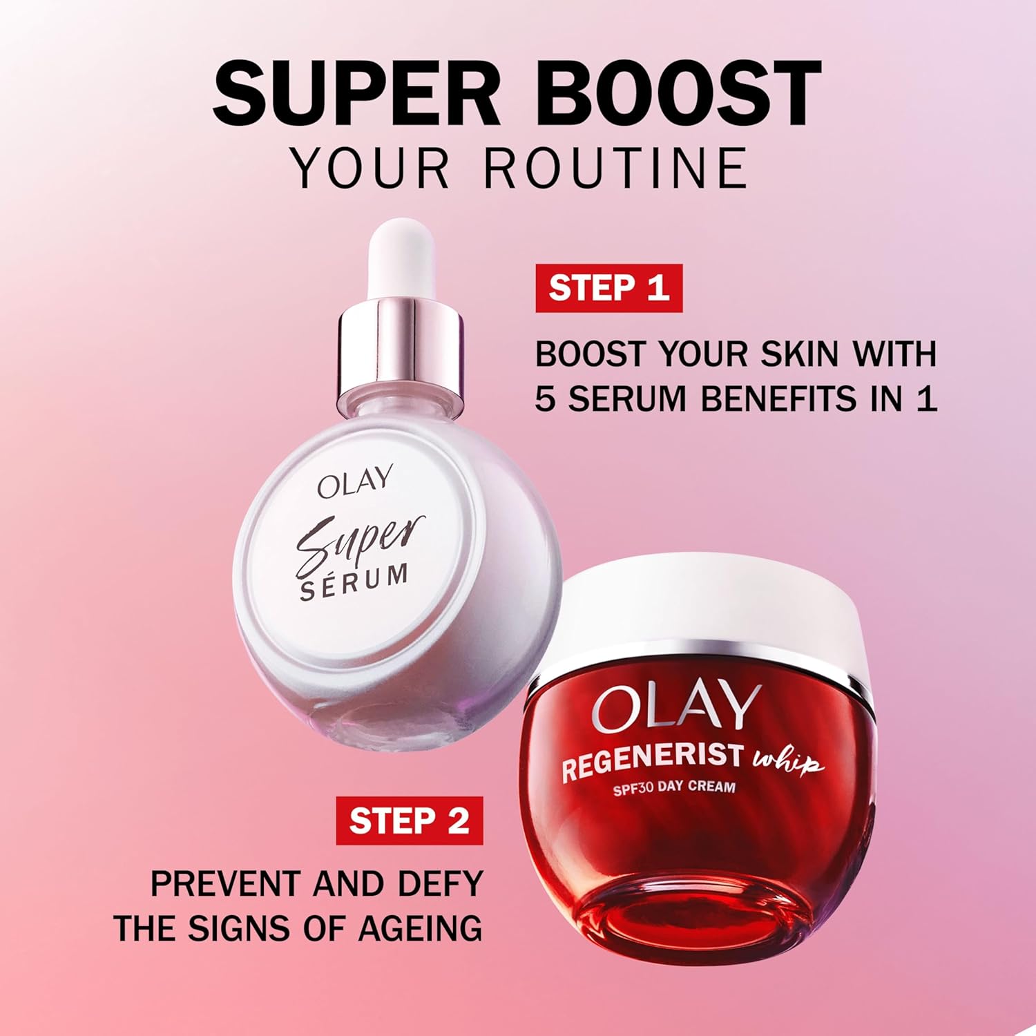 Olay Regenerist Whip red day cream SPF 30 moisturiser 50ml jar