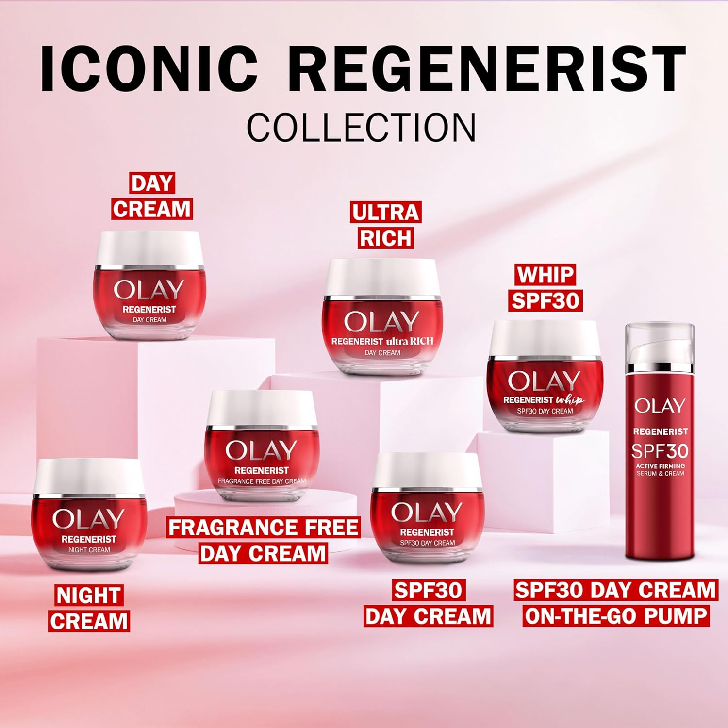 Olay Regenerist Whip light as air moisturiser SPF 30, 50ml jar with white lid
