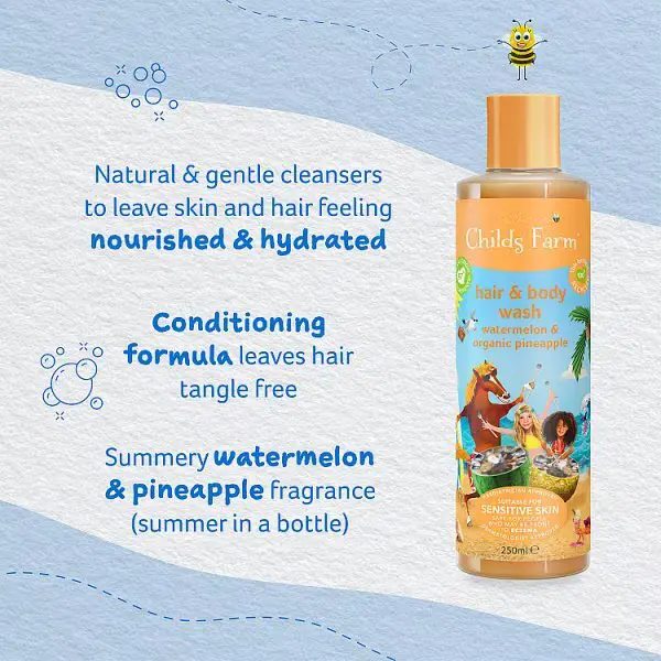 Childs Farm Kids Hair & Body Wash Watermelon Pineapple 250ml bottle