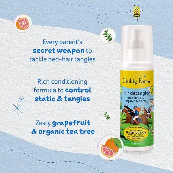 Childs Farm Tangle Taming Hair Detangler Spray with grapefruit and tea tree
