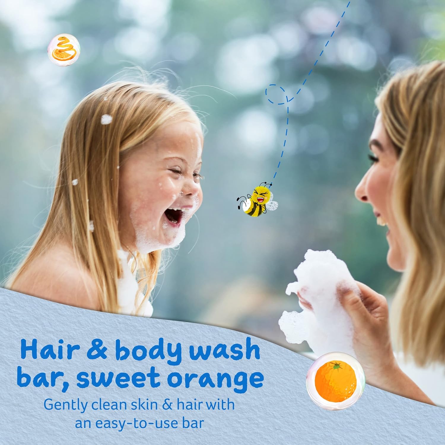 Childs Farm sweet orange hair and body wash bar for children, organic formula