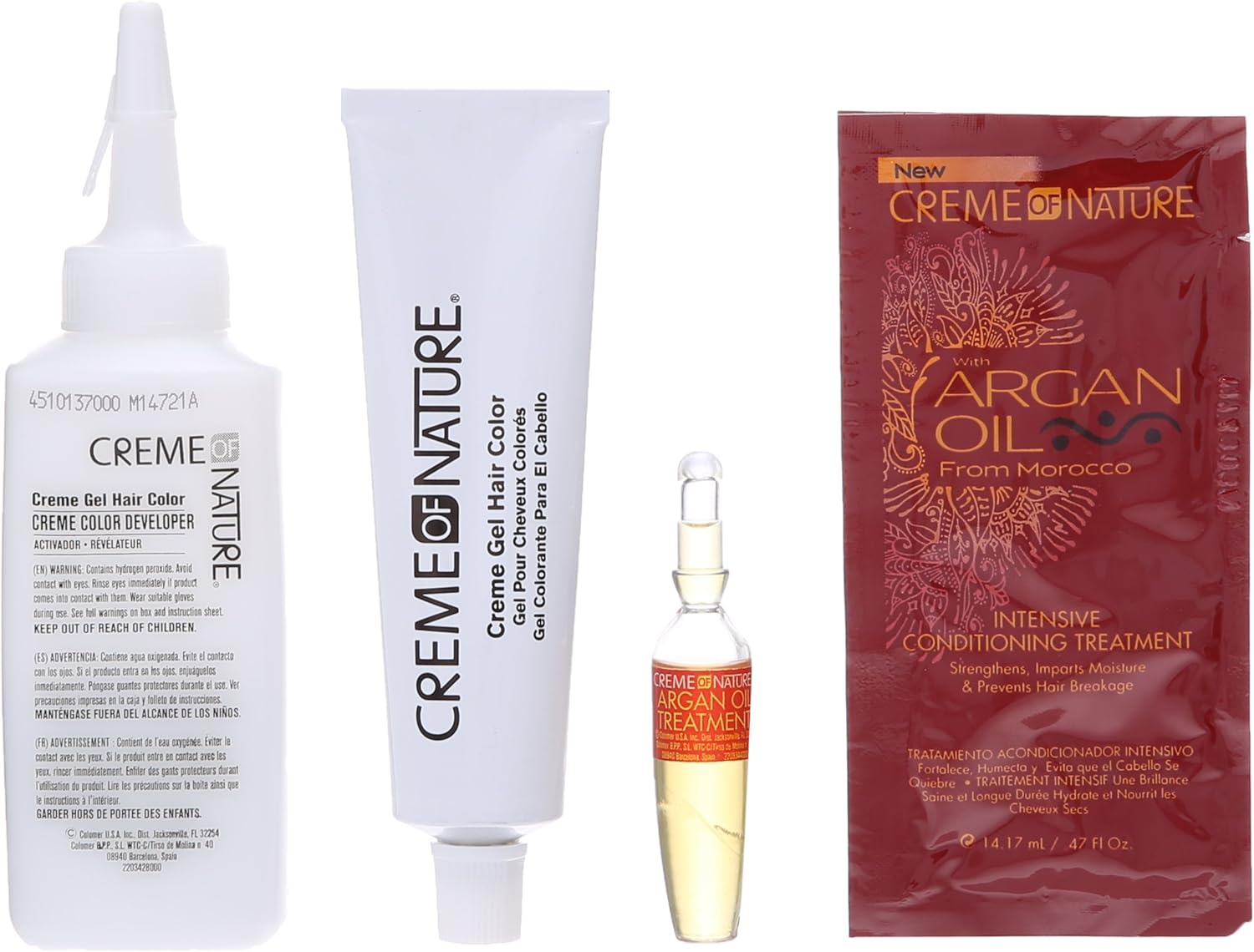 Creme Of Nature Gel Hair Colour with Argan Oil Soft Black 3.00