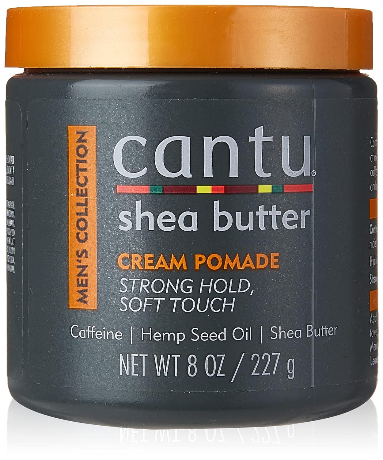 Cantu Shea Butter Men's Collection Cream Pomade 8 oz jar with gold lid