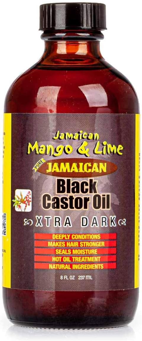 Jamaican Mango & Lime Pure Jamaican Black Castor Oil Extra Dark 8oz bottle