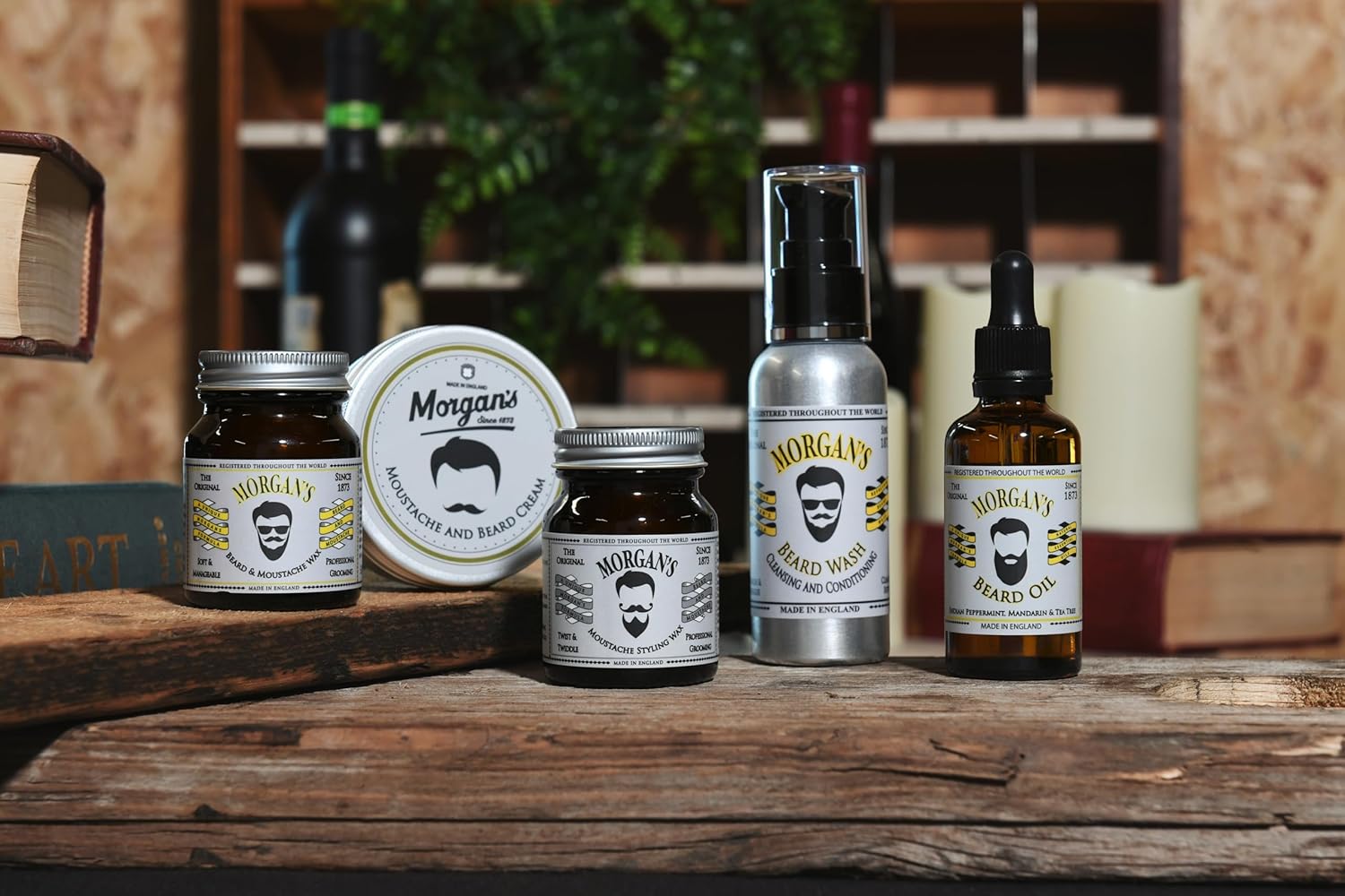 Morgans Beard and Moustache Wax 50g white tin with black label