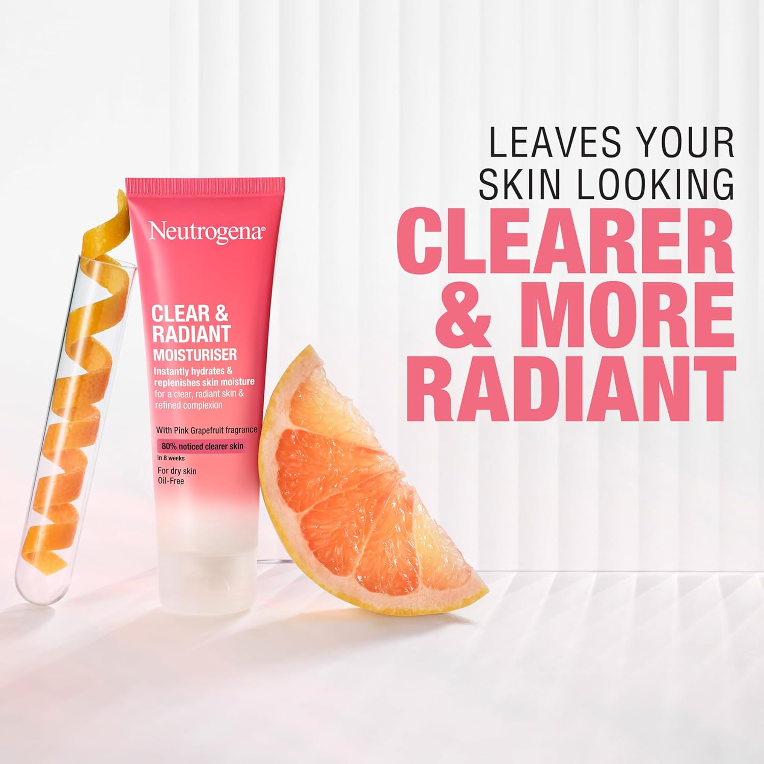 Neutrogena Clear & Radiant pink grapefruit moisturiser 50ml tube