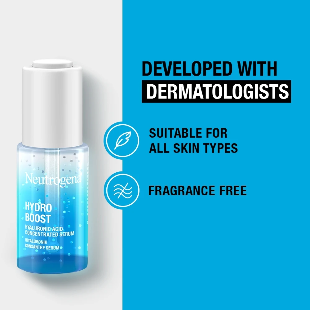 Neutrogena Hydro Boost Hyaluronic Acid Concentrated Serum 15ml blue bottle
