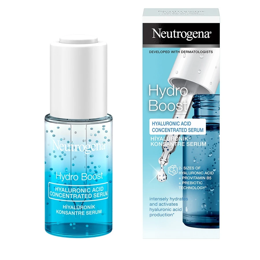 Neutrogena Hydro Boost Hyaluronic Acid Concentrated Serum 15ml blue liquid