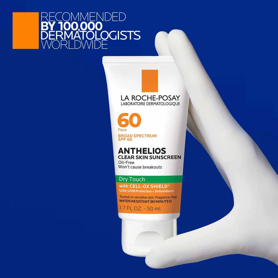 La Roche-Posay Anthelios Clear Skin Oil Free Sunscreen SPF 60, 50ml tube