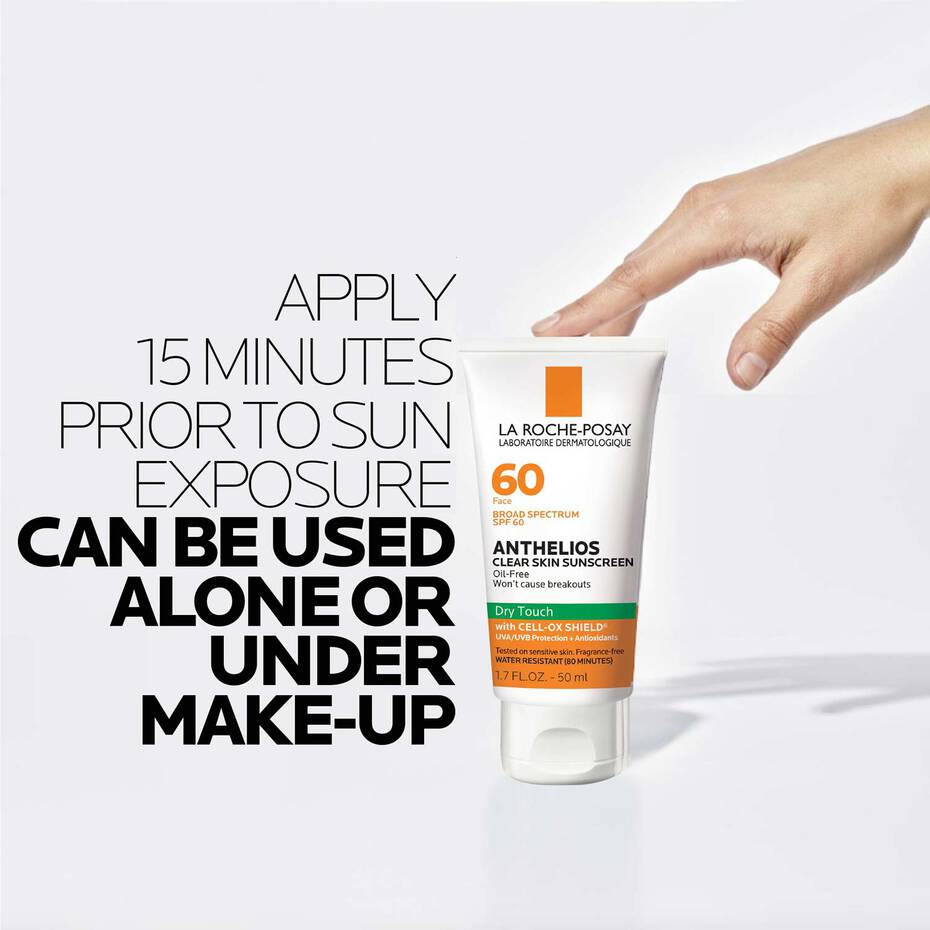 La Roche-Posay Anthelios Clear Skin Oil Free Sunscreen SPF 60, 50ml tube