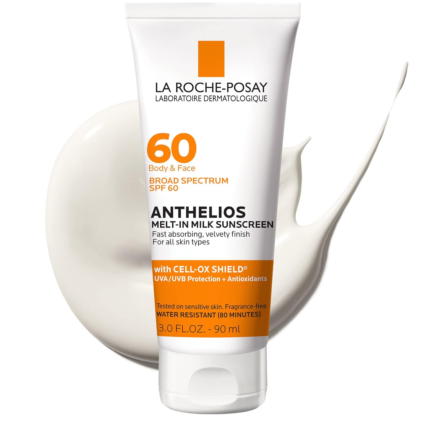 La Roche-Posay Anthelios Melt-In Milk Sunscreen SPF 60 face and body lotion