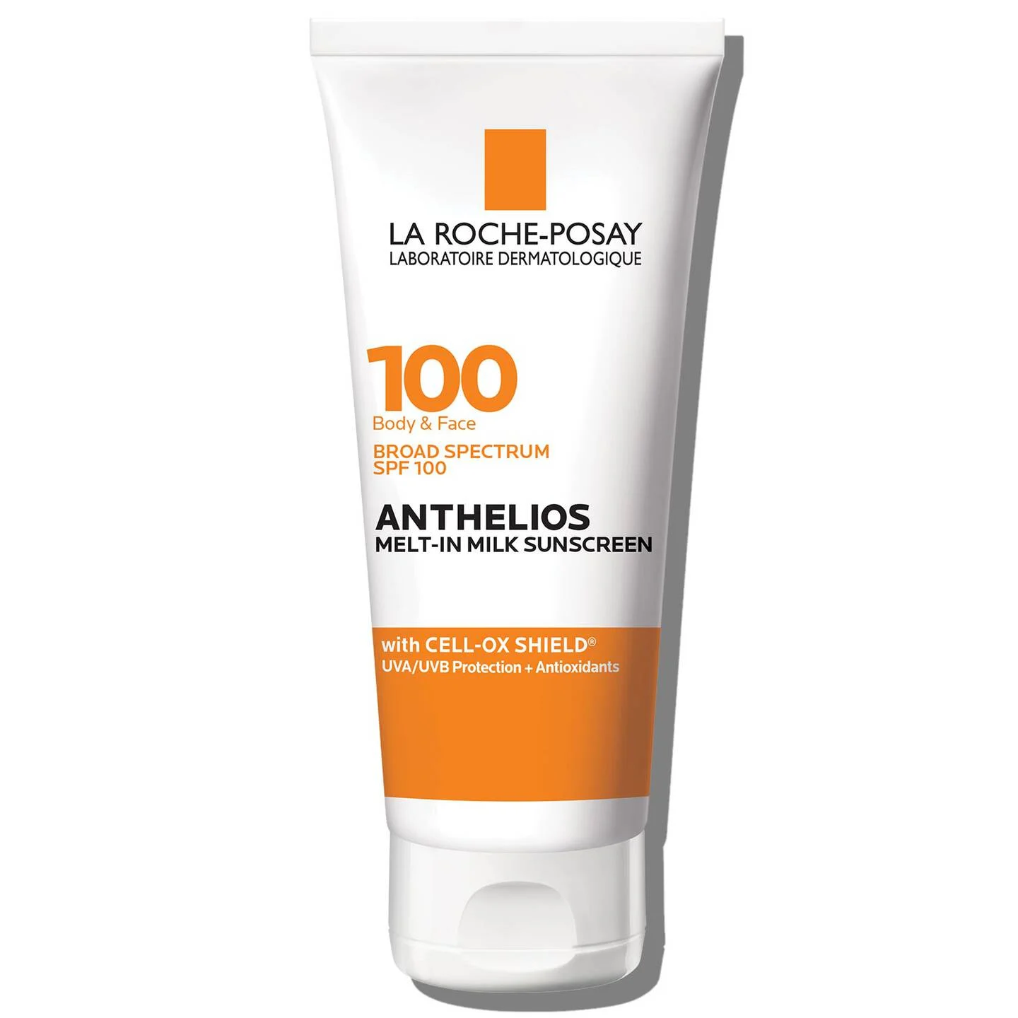 La Roche-Posay Anthelios Melt-in Milk Sunscreen SPF 100 tube with orange band