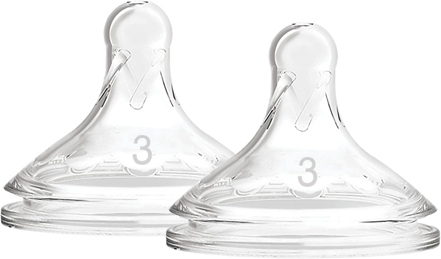 Dr. Brown's Options+ Stage 3 clear silicone teats, 6 months plus, 2 pack