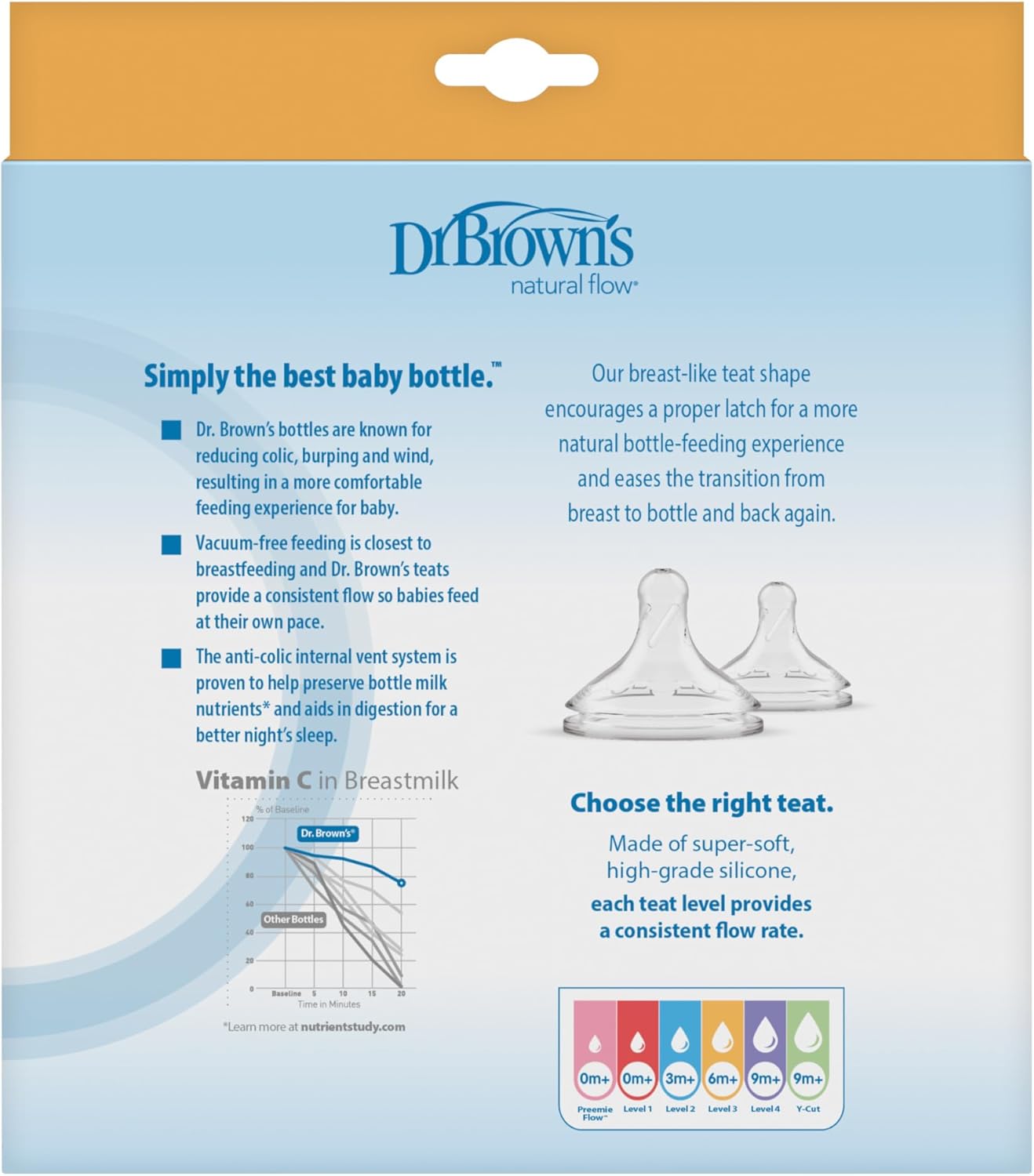 Dr Brown's Options+ Starter Kit baby bottle feeding system with teats