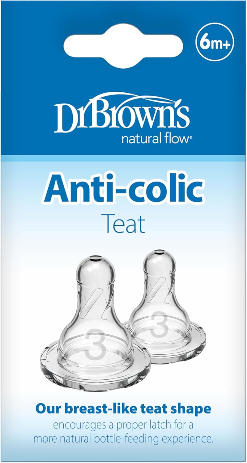 Dr Brown's Natural Flow Options+ narrow Level 3 Flow teat 2 pack