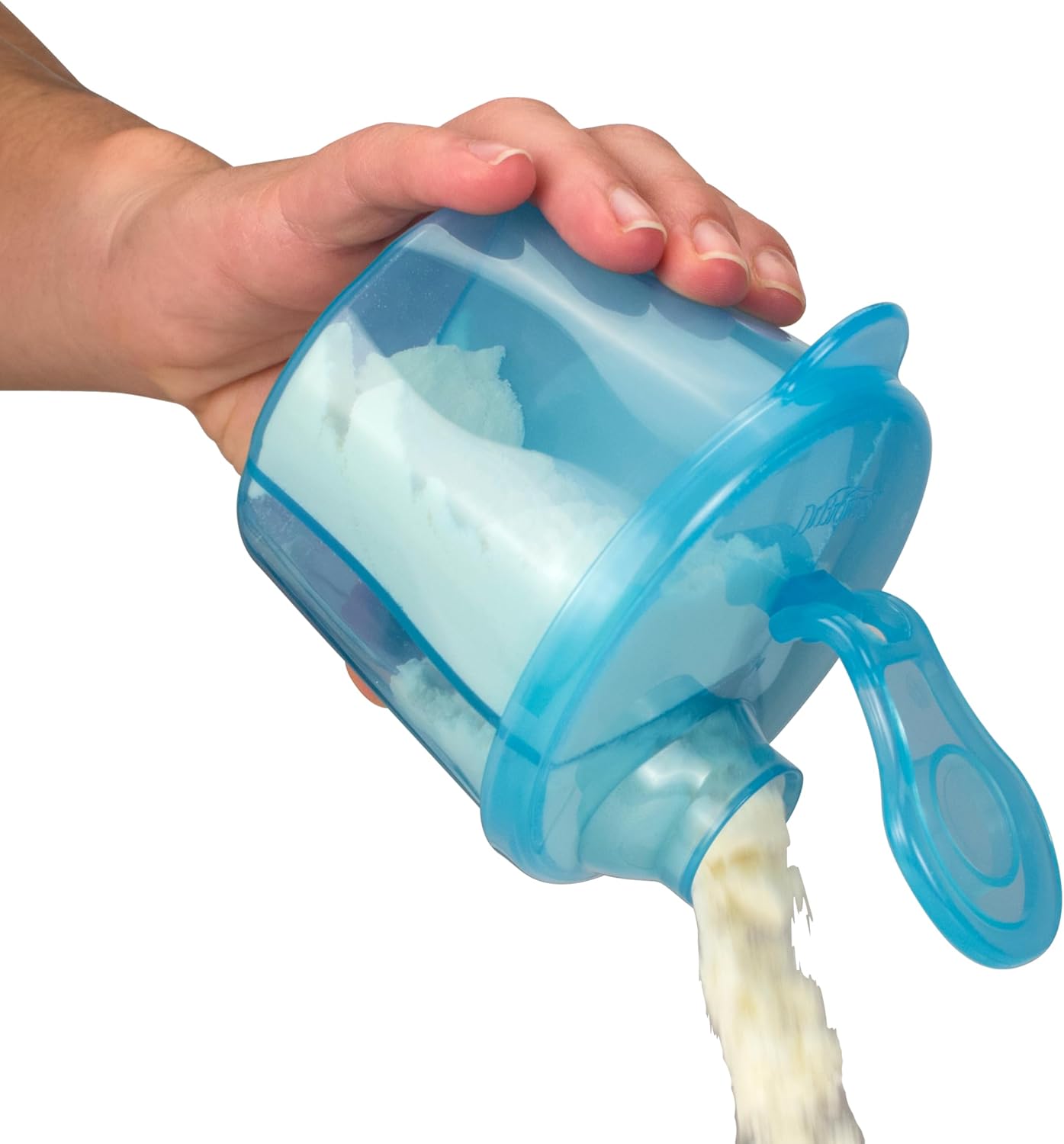 Dr. Brown's Options blue milk powder dispenser with handle and spout
