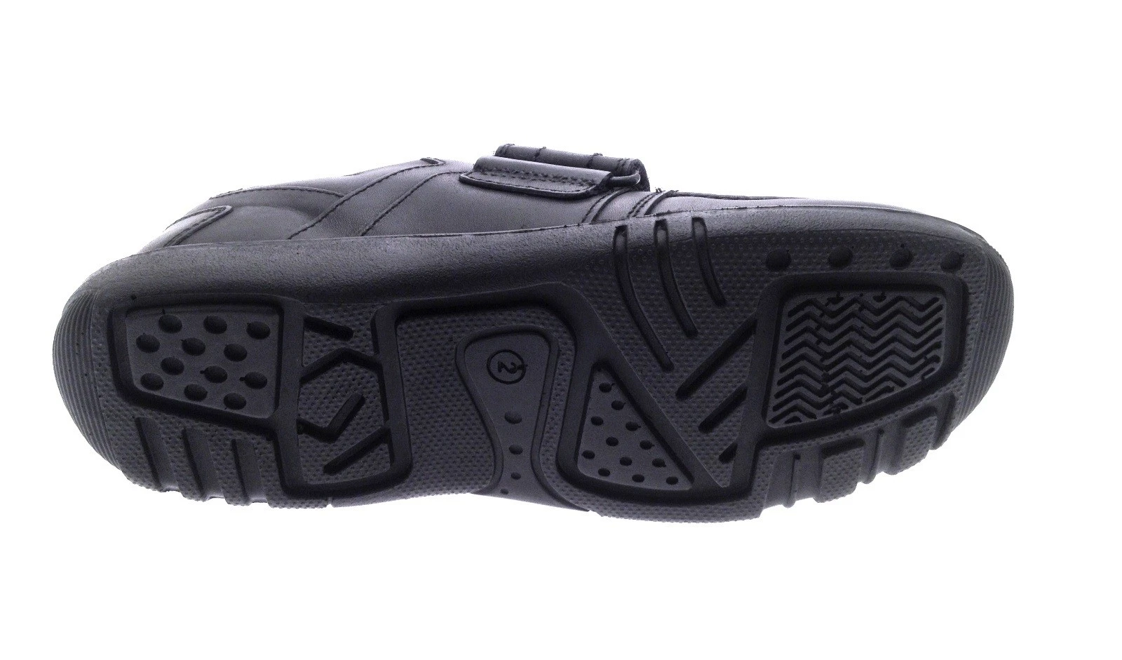 BMS black school shoes for boys with three-strap fastening system