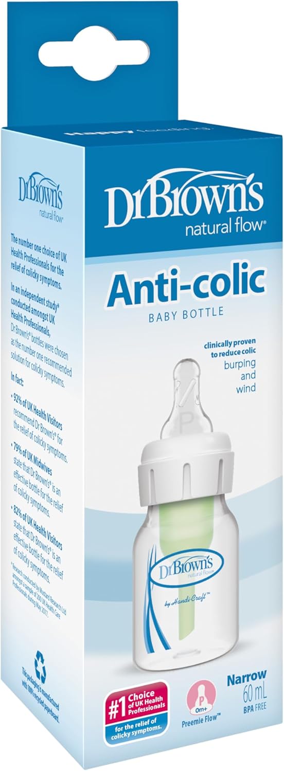 Dr. Brown's Natural Flow Anti-Colic Options+ Narrow baby bottle 60ml