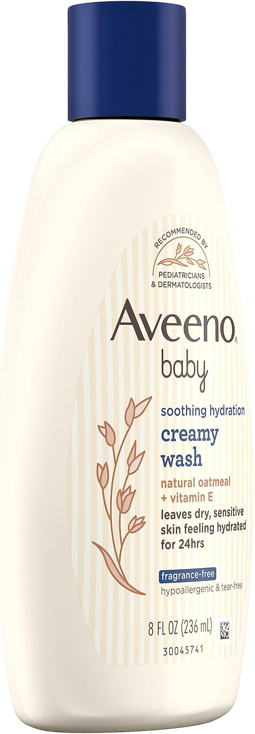 Aveeno Baby Soothing Hydration Creamy Wash Fragrance Free 236ml bottle