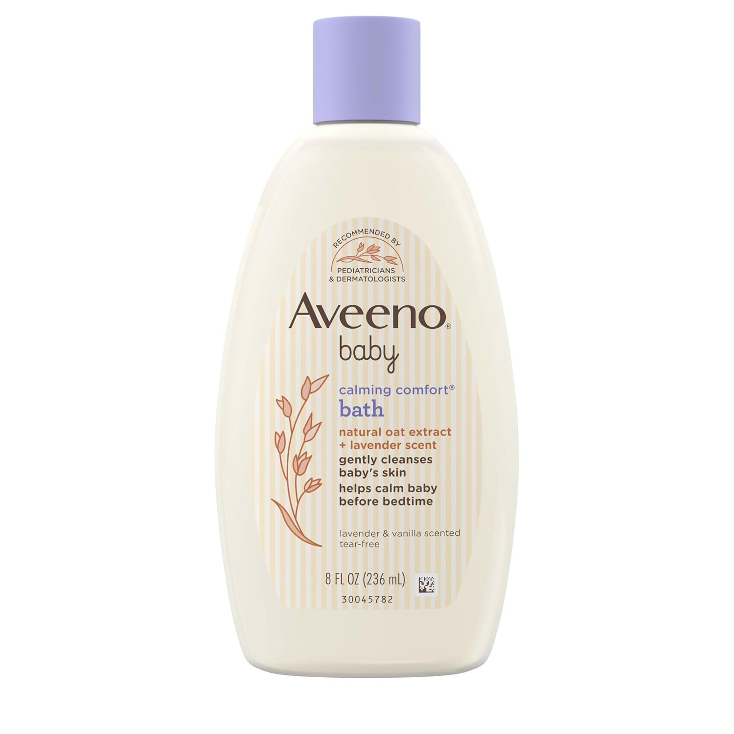 Aveeno Baby Calming Comfort Bath lavender and vanilla scented 236ml bottle