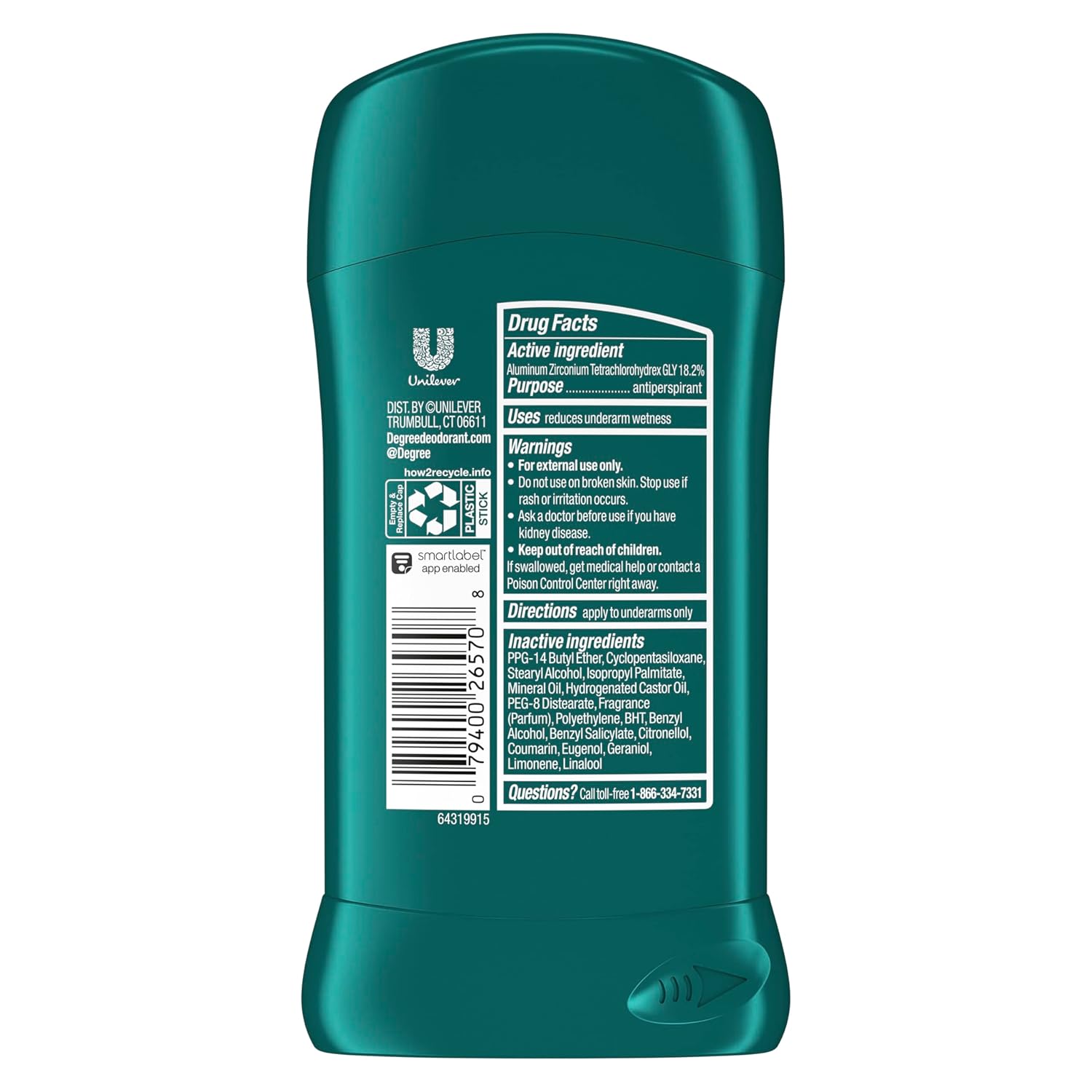 Degree Men Original Protection antiperspirant deodorant stick, teal, Sport scent