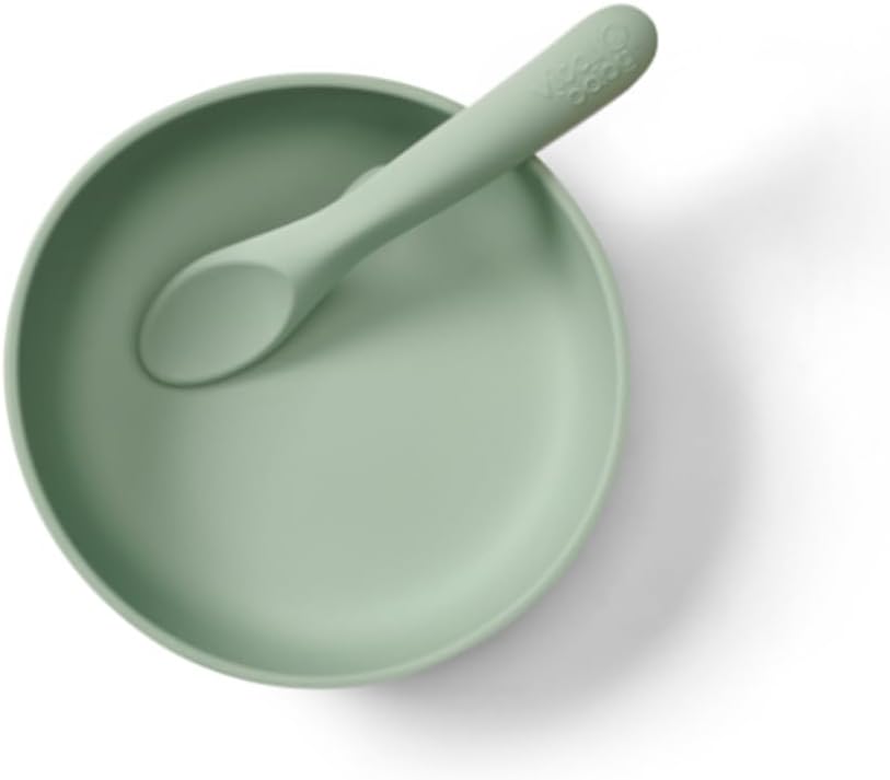 Vital Baby Nourish Scoop Feeding Bowl sage green with matching spoon