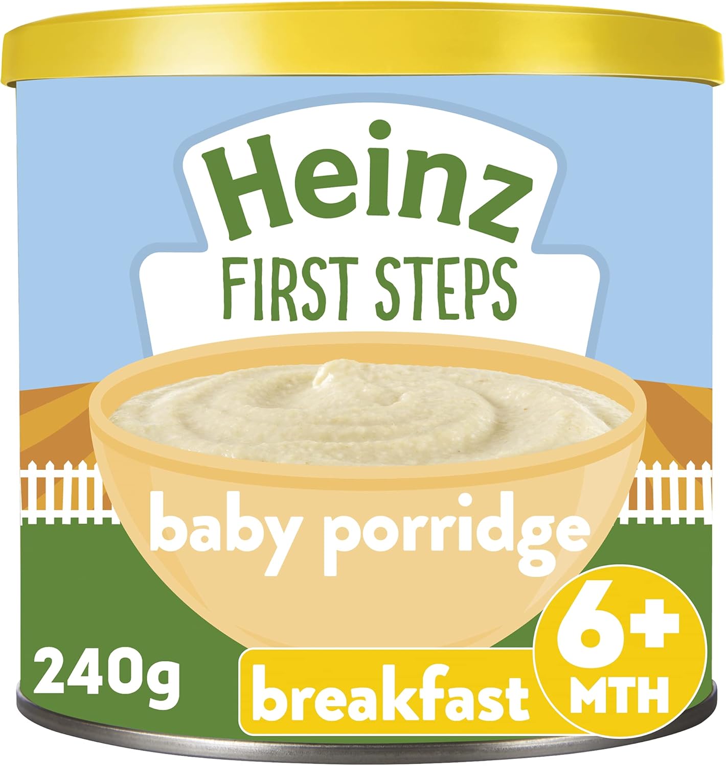 Heinz First Steps baby porridge breakfast 240g tin for six months plus