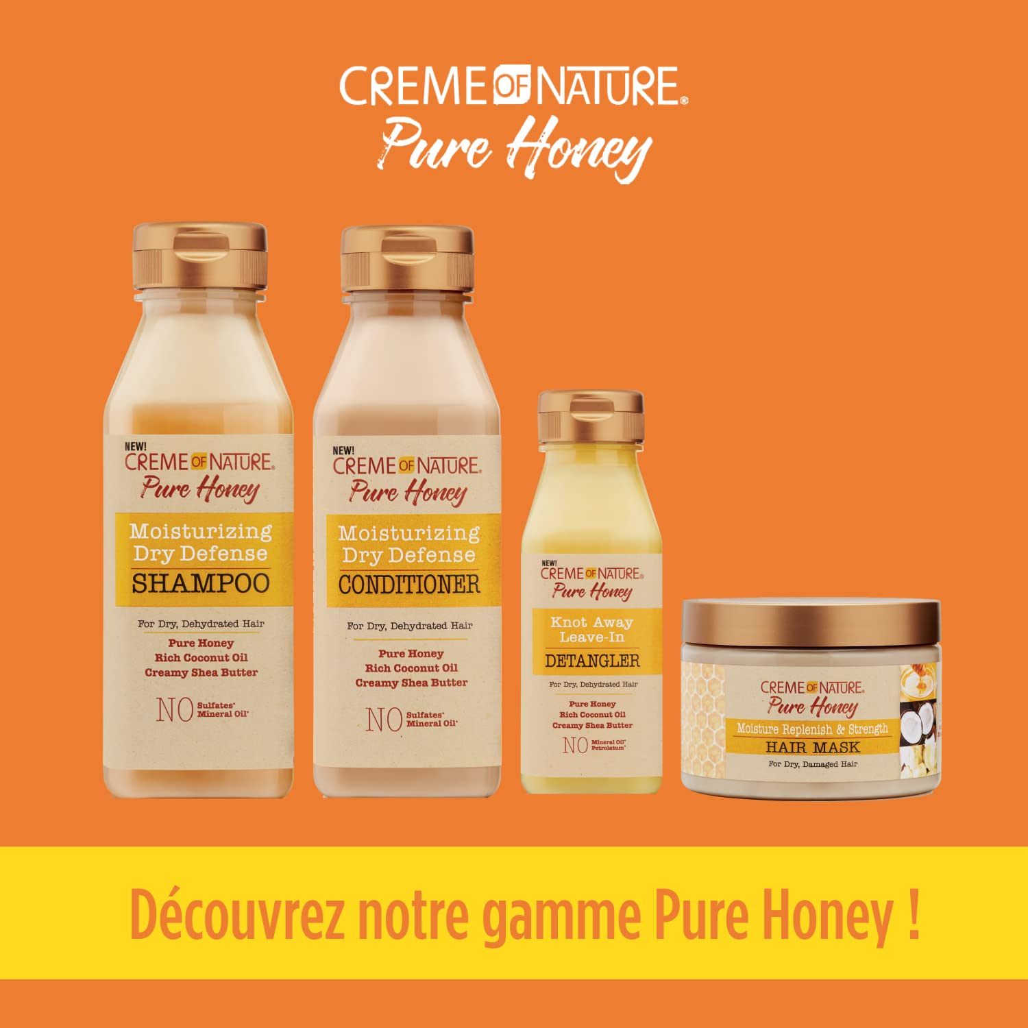 Creme of Nature Pure Honey Moisture Replenish & Strength Hair Mask jar