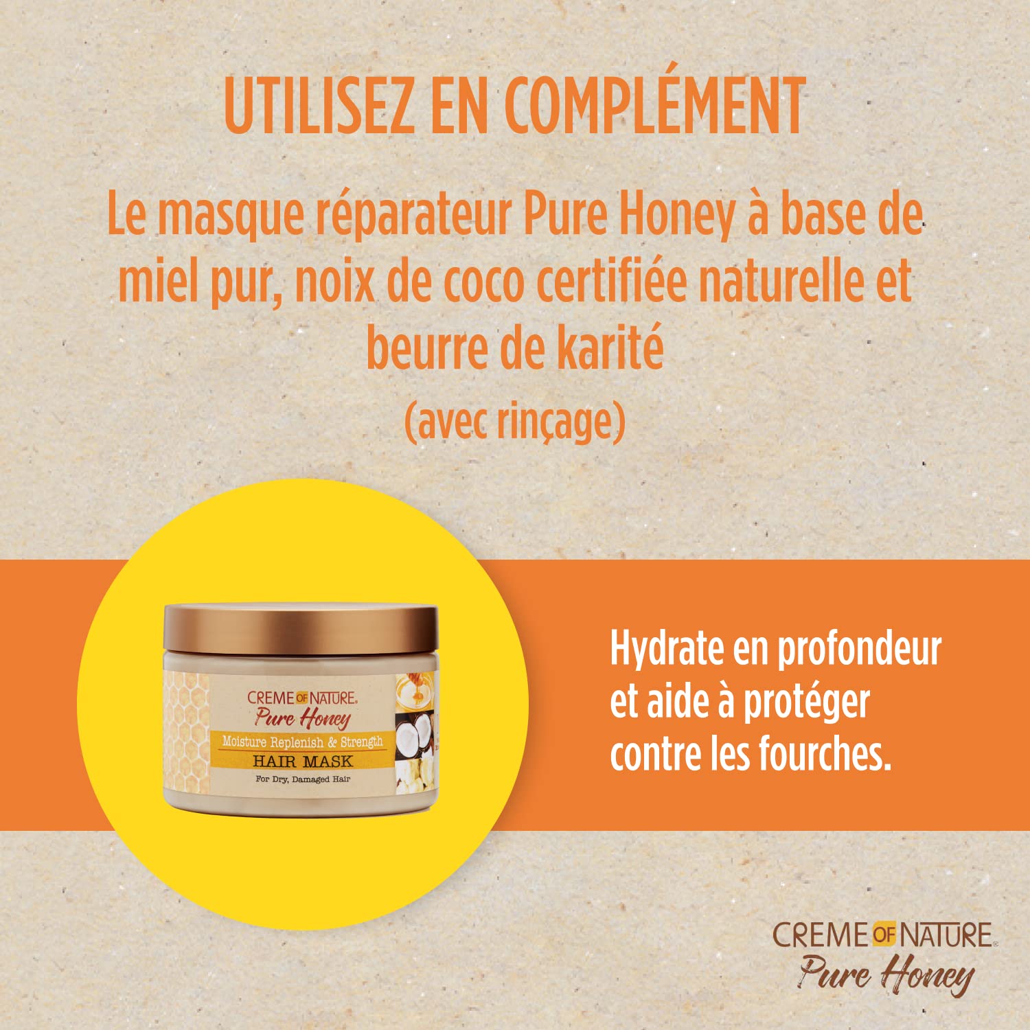 Creme of Nature Pure Honey Moisture Replenish & Strength Hair Mask jar