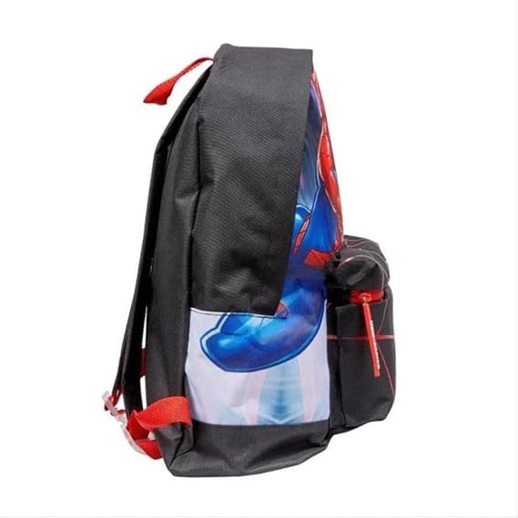 Marvel Spider-Man Eyes Roxy black and red backpack with blue design
