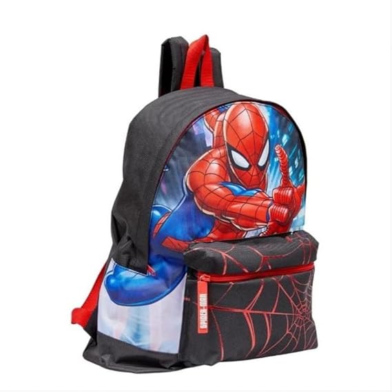 Marvel Spider-Man red and black Roxy backpack with front pocket
