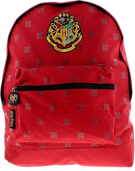 Harry Potter Roxy red backpack with Hogwarts crest emblem