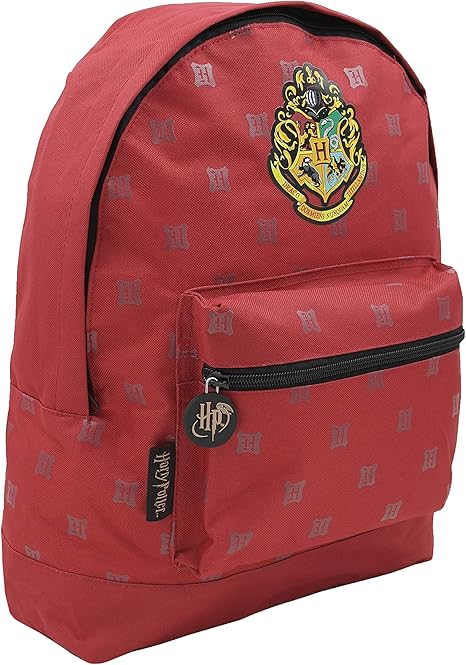 Harry Potter Hogwarts red backpack with house crest patch