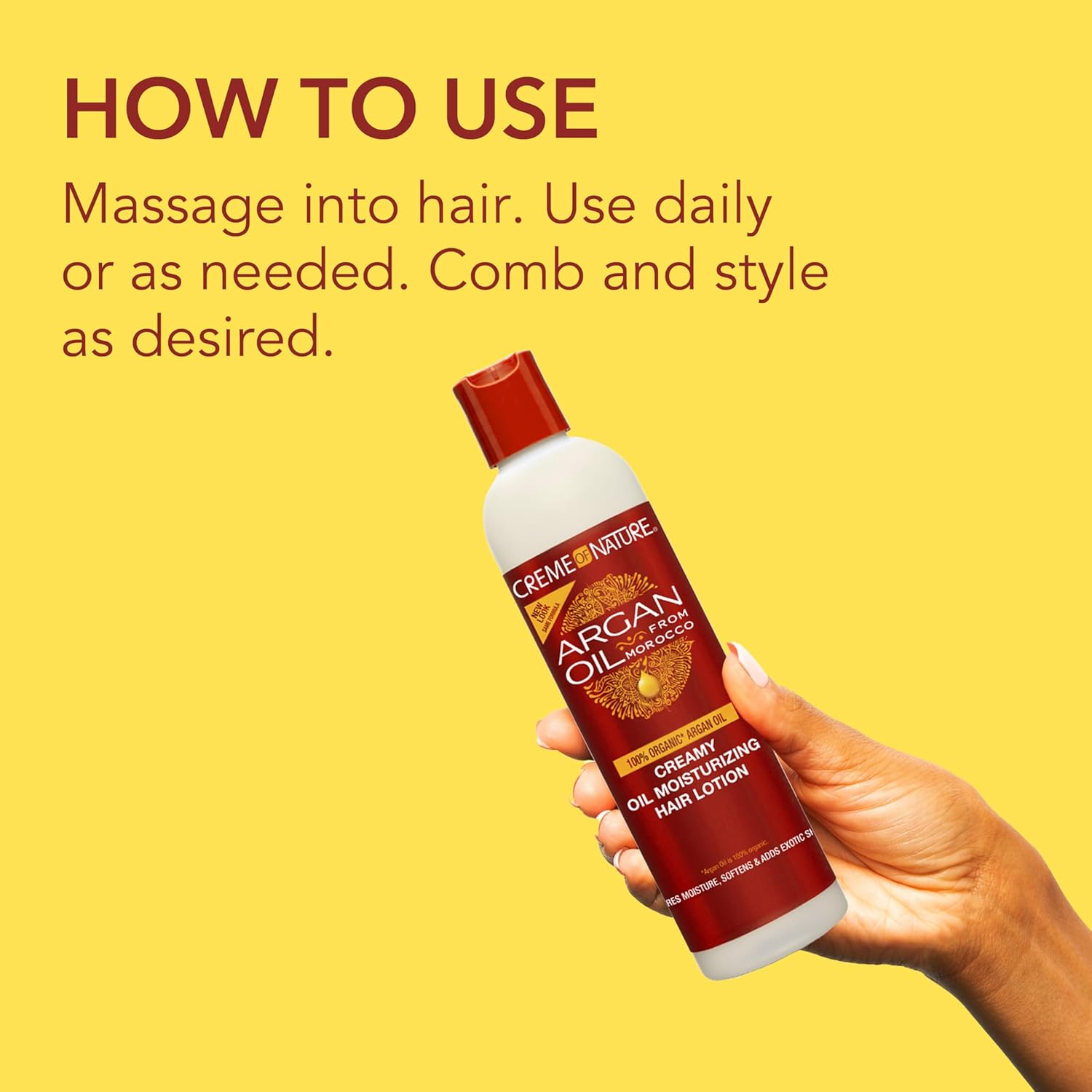 Creme of Nature Argan Oil Creamy Moisturising Hair Lotion 250ml bottle