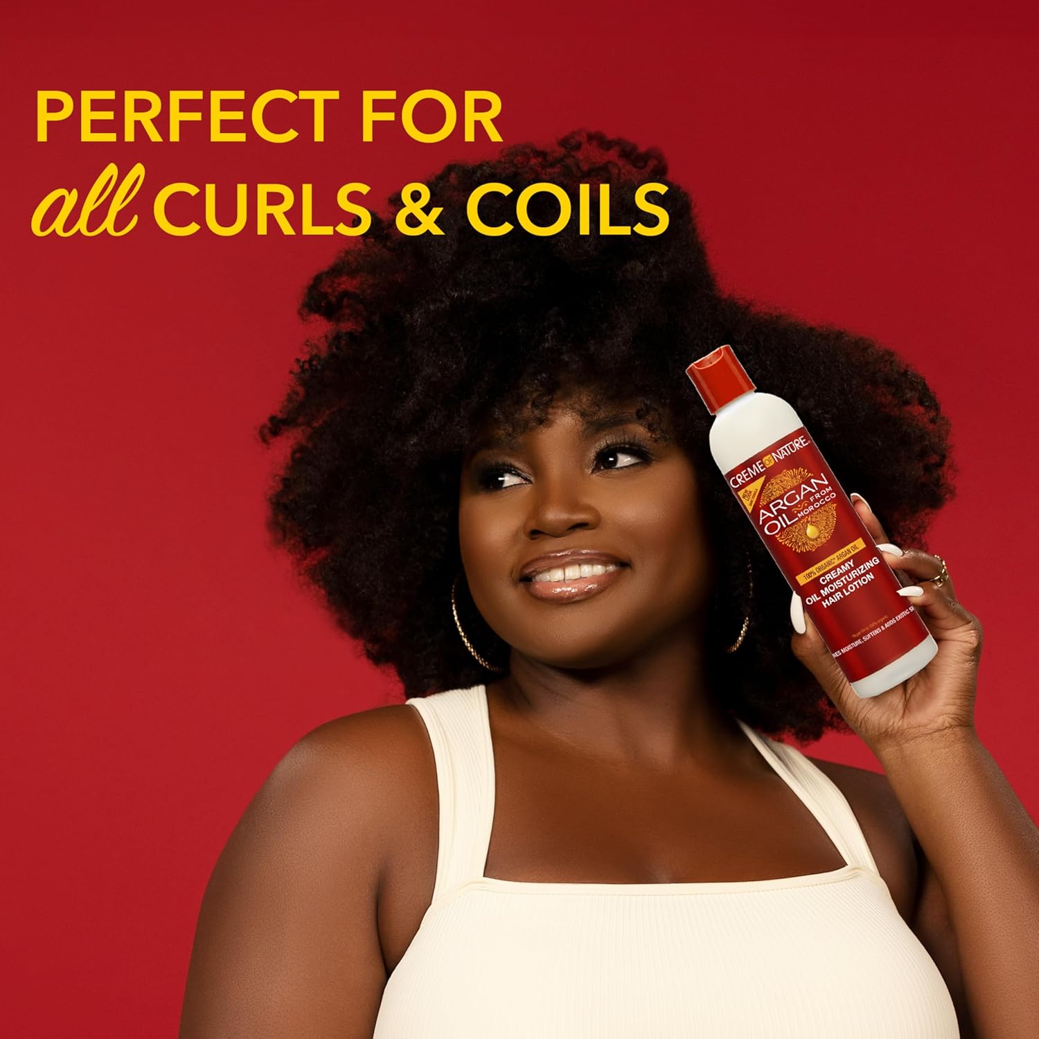 Creme of Nature Argan Oil Moisturising Hair Lotion 250ml red and white bottle
