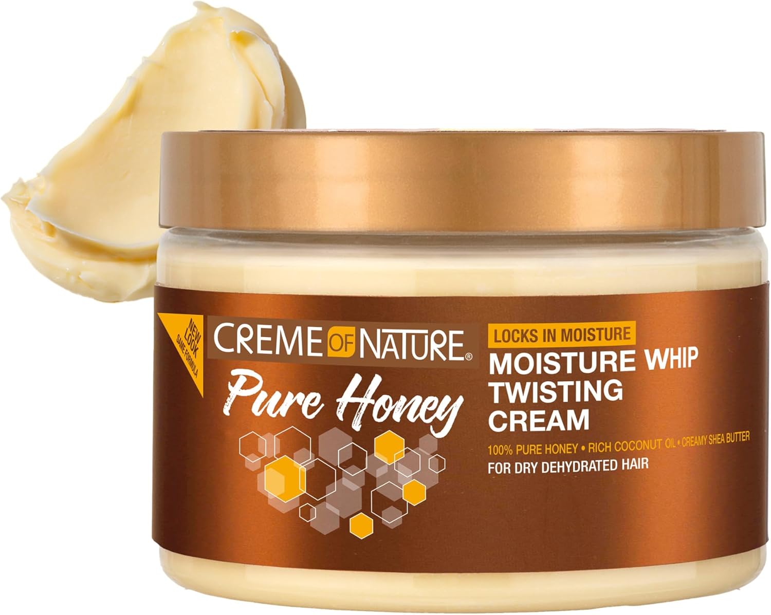 Creme of Nature Pure Honey Moisture Whip Twisting Cream 326g jar with applicator