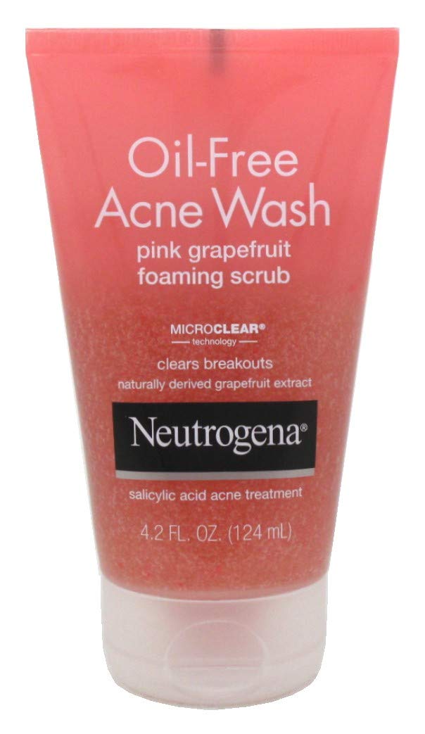 Neutrogena Oil-free Acne Wash pink grapefruit foaming scrub 4.2 fl oz