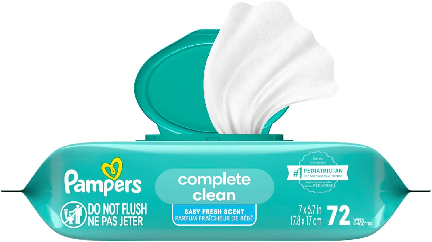 Pampers Complete Clean baby wipes fresh scent pack of 72 wipes
