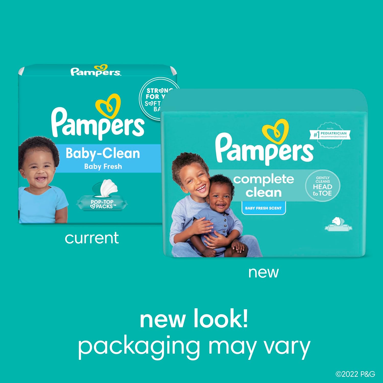 Pampers Fresh Clean baby wipes pack of 52 turquoise packaging