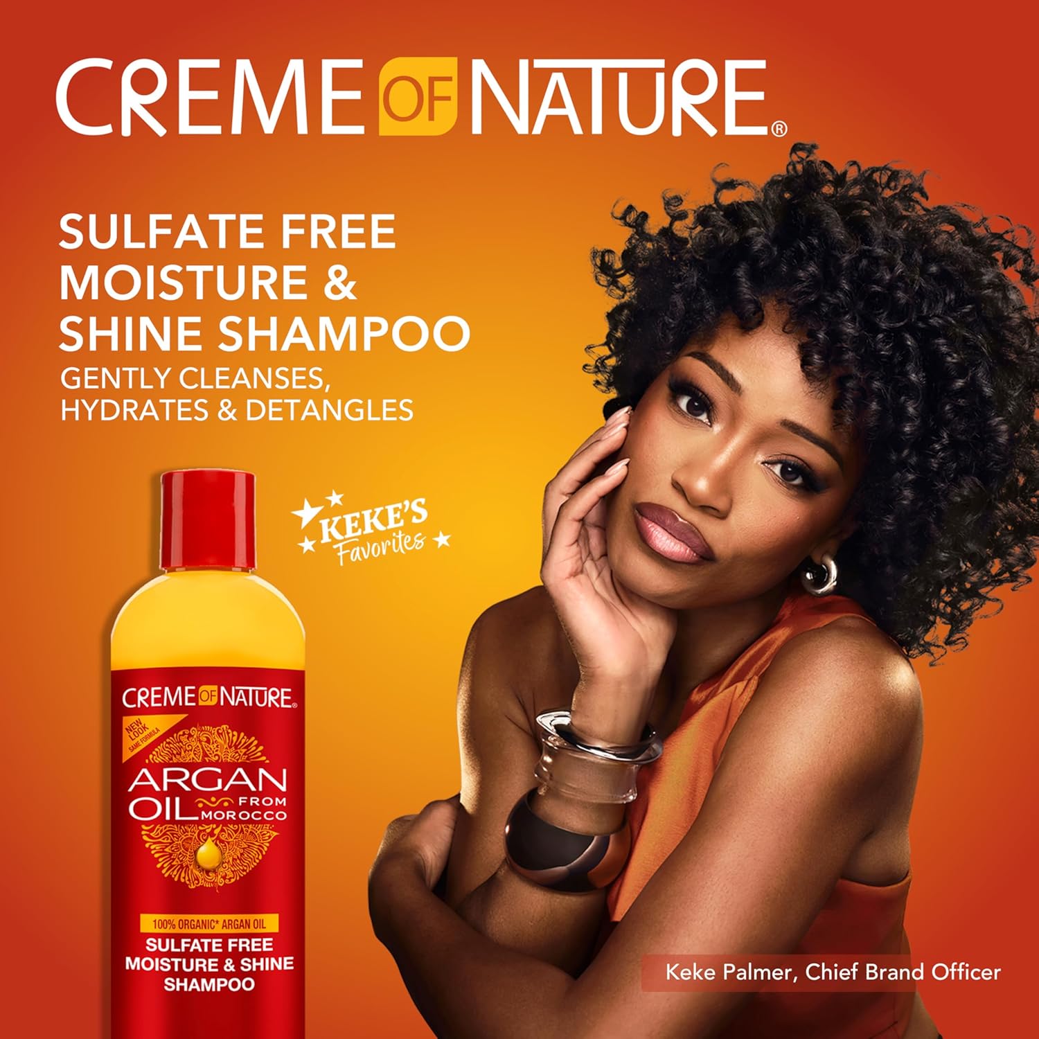 Creme of Nature Argan Oil Morocco Moisture & Shine Sulfate-Free Shampoo 354ml bottle