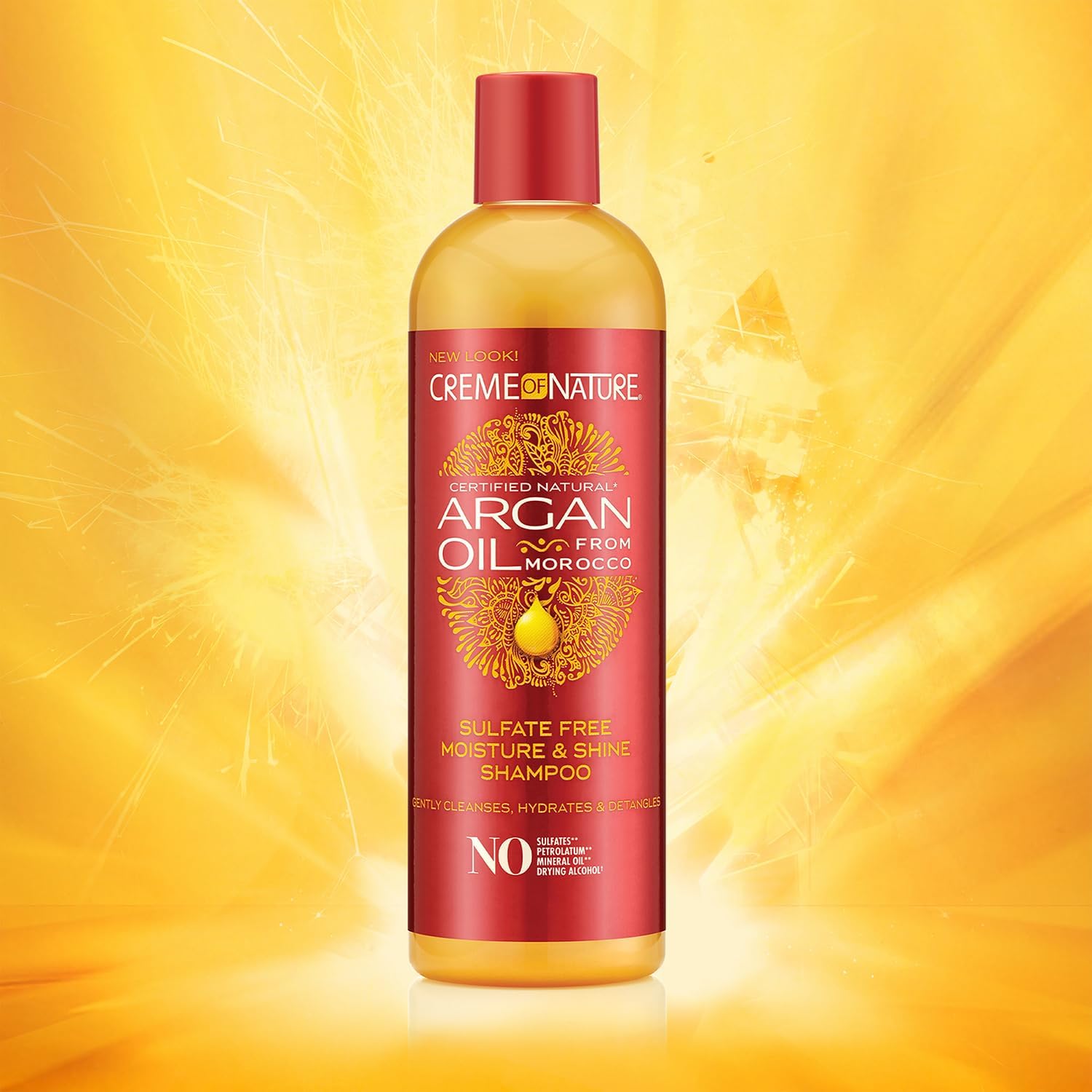 Creme of Nature Argan Oil From Morocco sulfate-free shampoo, 354 ml bottle with red cap
