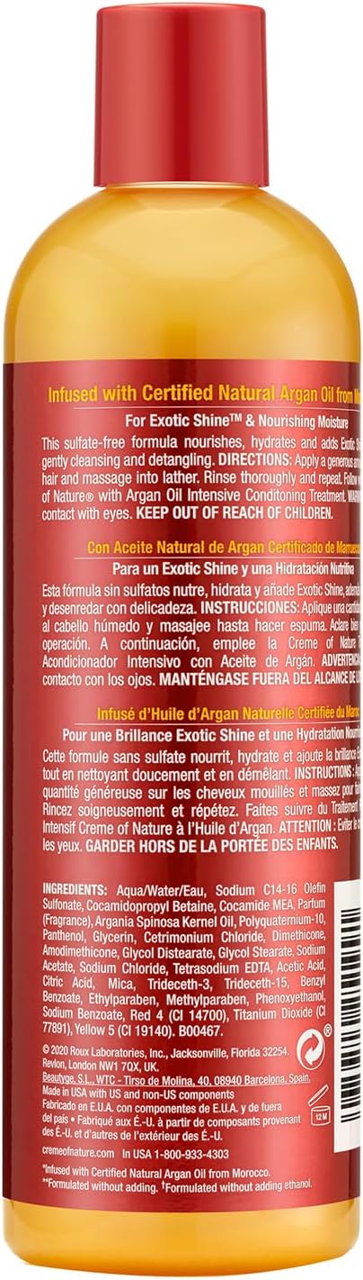 Creme of Nature Argan Oil Morocco sulfate-free shampoo 354 ml bottle
