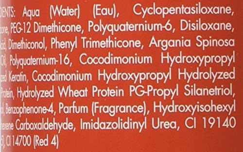 Creme of Nature Argan Oil Strength & Shine Leave-In Conditioner bottle ingredients label