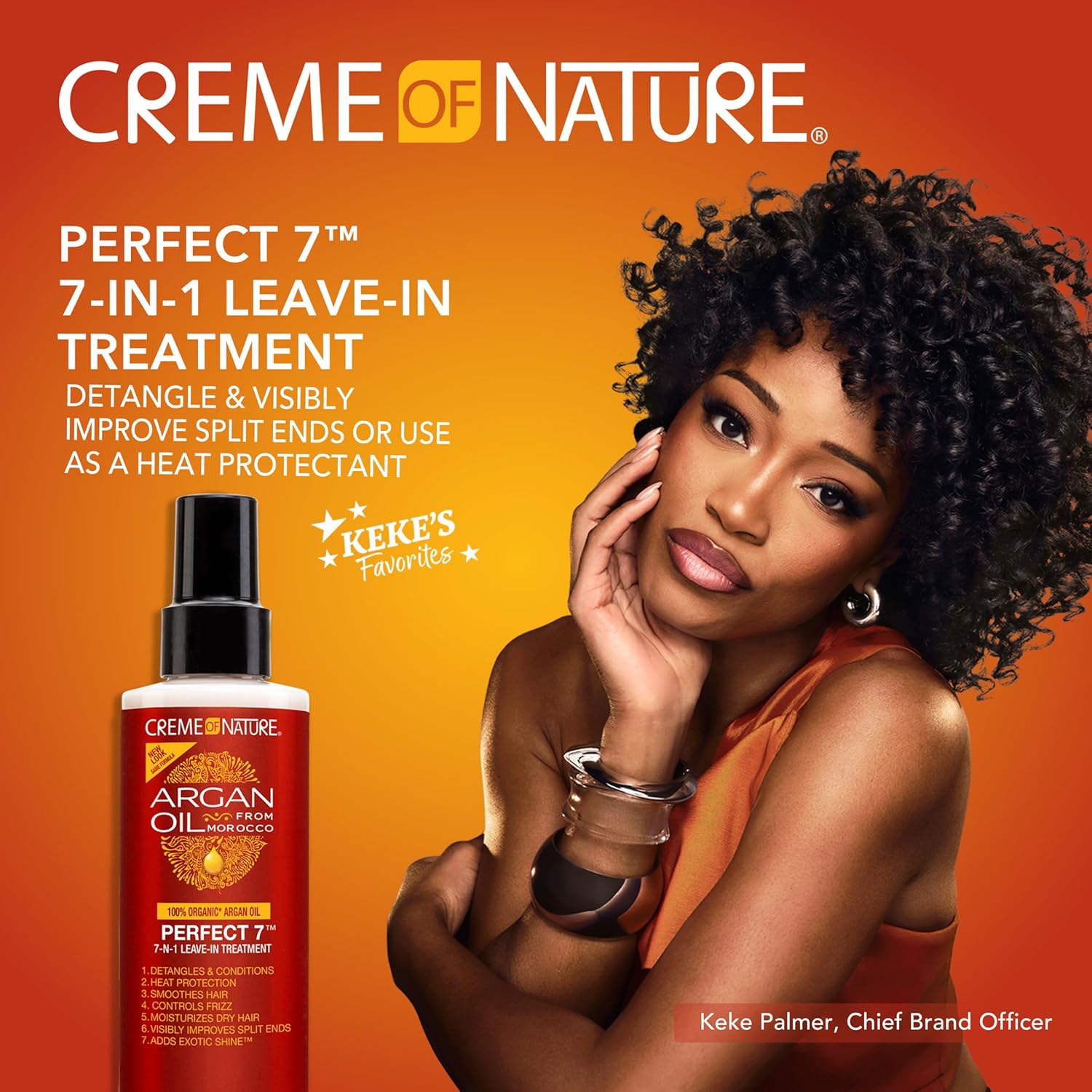 Creme of Nature Argan Oil Perfect 7-in-1 Leave-In Treatment spray bottle