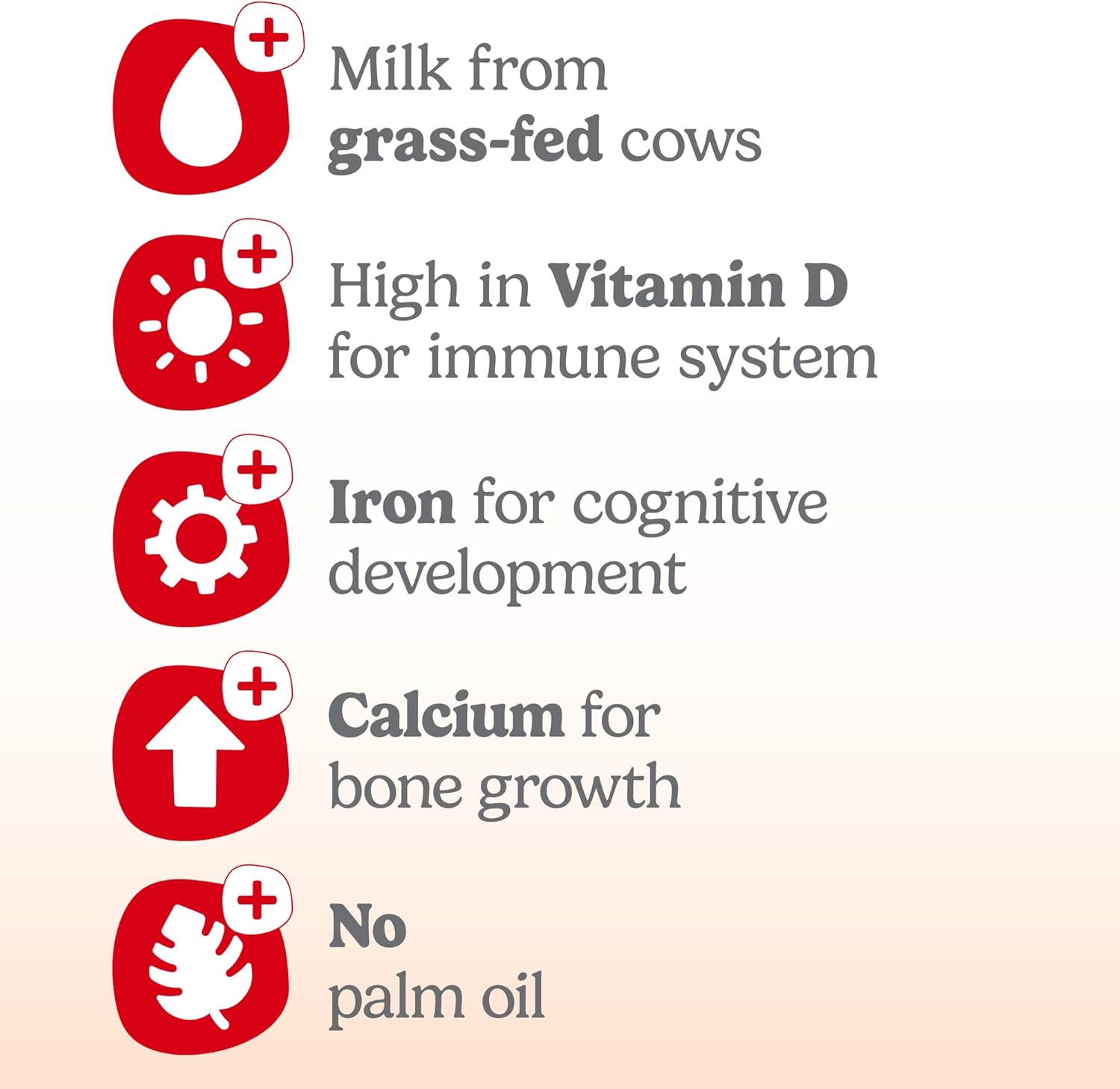 Cow & Gate 4 Growing Up Milk Powder 800g with benefits infographic
