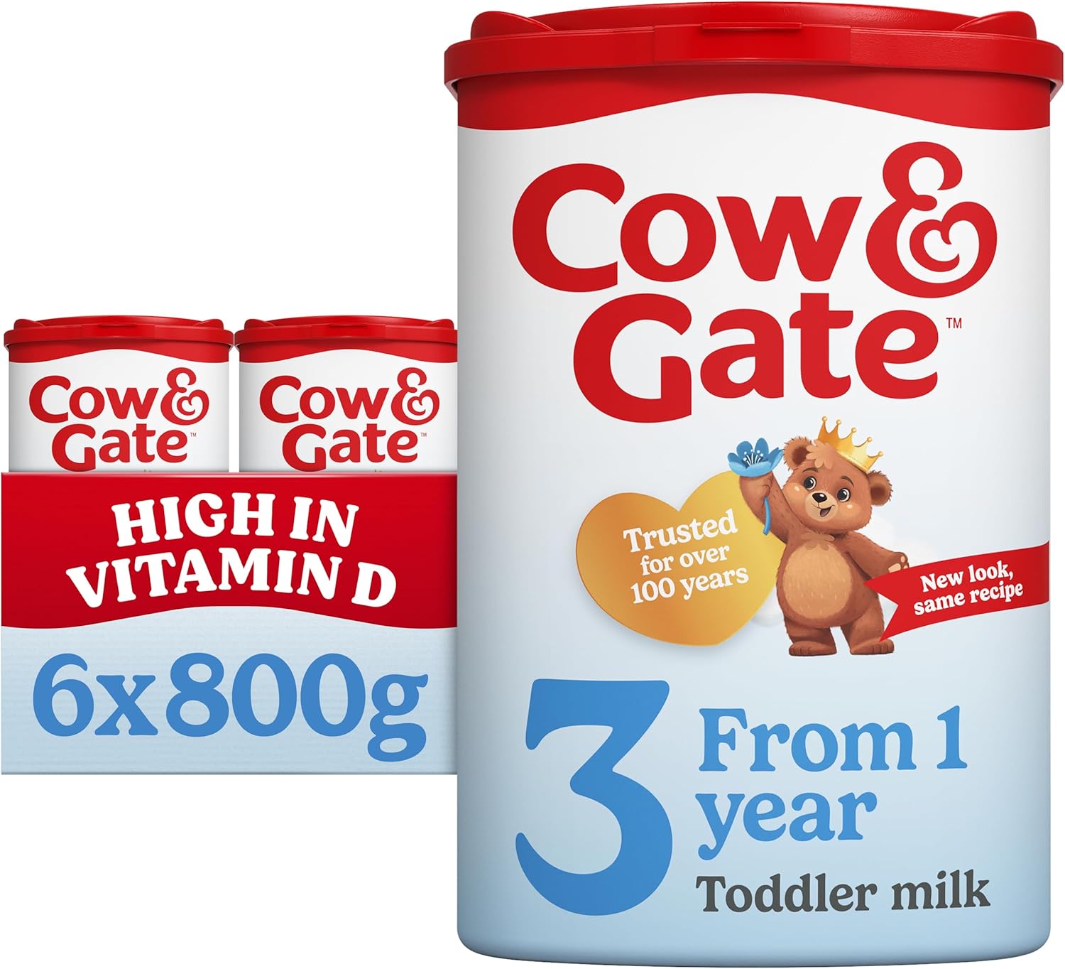 Cow & Gate 3 toddler milk powder formula 800g, from 1 year